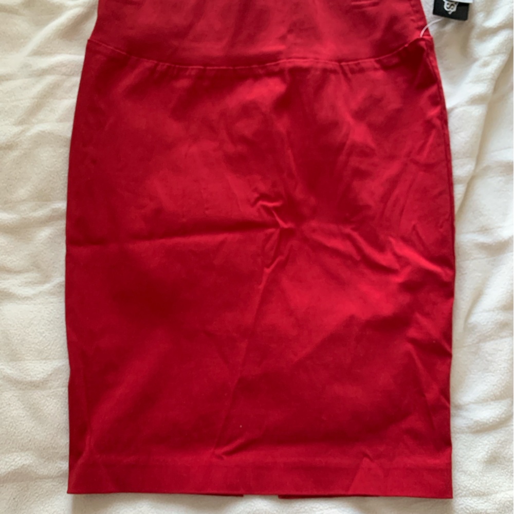 Sears bodycon red mini pencil skirt